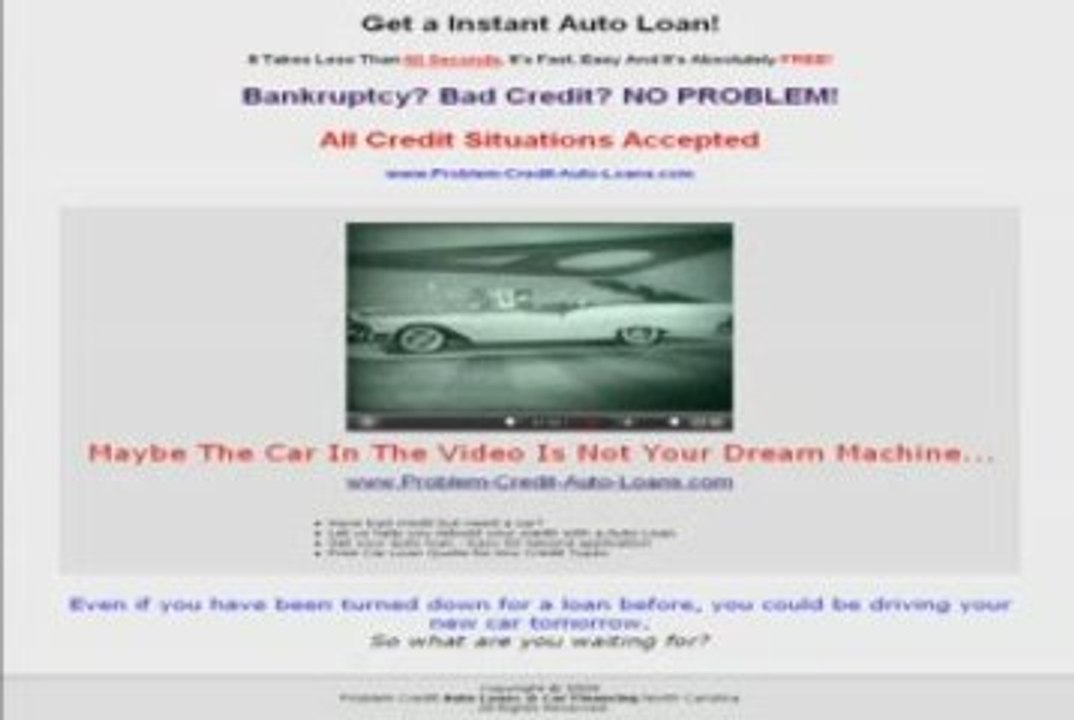 Bankruptcy Auto Loans | Refinance Car Loans | North Carolina