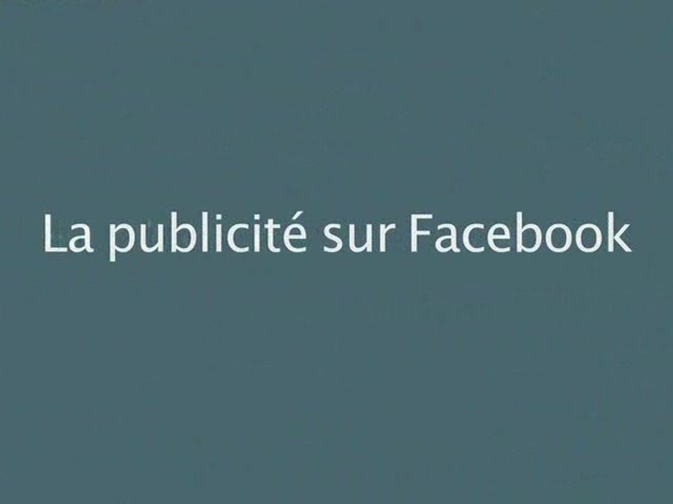 Publicité sur Facebook