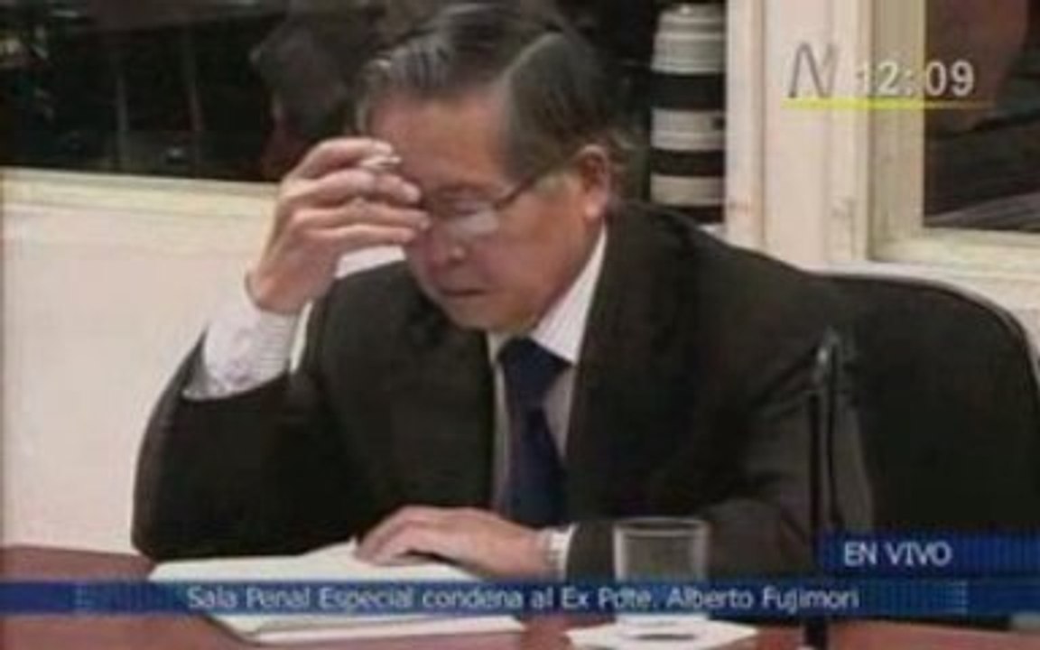Ex presidente Alberto Fujimori es sentenciado (07-04-09)