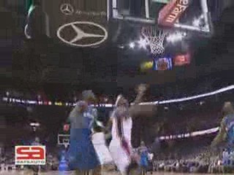 LeBron James Turns and Flips it Up With His Left Hand