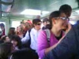 Italiens sur le vaporetto