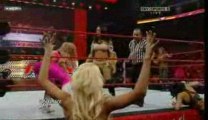 RAW 06.04.09 RAW vs SmackDown Divas Tag Team Match