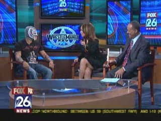 Rey Mysterio on local Houston TV promoting WrestleMania 25