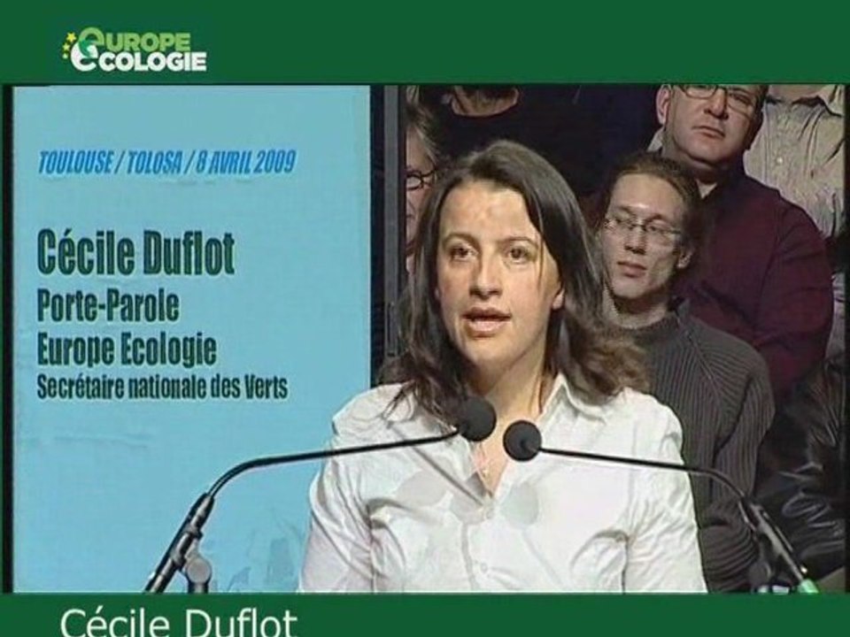 Cécile Duflot au meeting de Toulouse Europe Ecologie 7/9