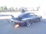 MAZDA RX7 rupture + flamme feu echapement