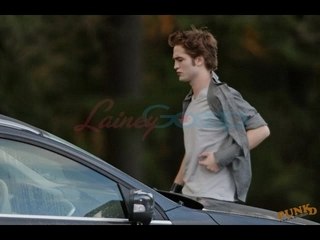 Rob Pattinson April 10 Filming New Moon Scenes with Kristen