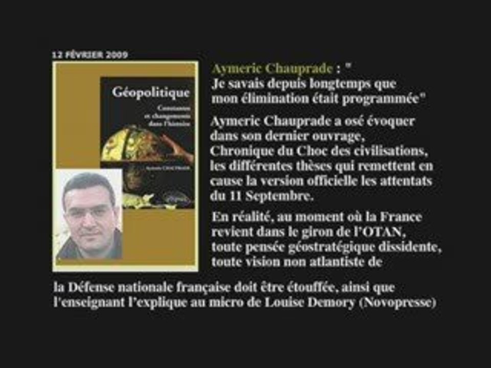 Aymeric Chauprade contre le nouvel ordre mondial