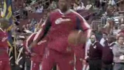 Nba Lebron James wonderful dunk vs sixers before game