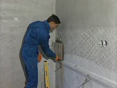 Укладка керамической плитки на стену