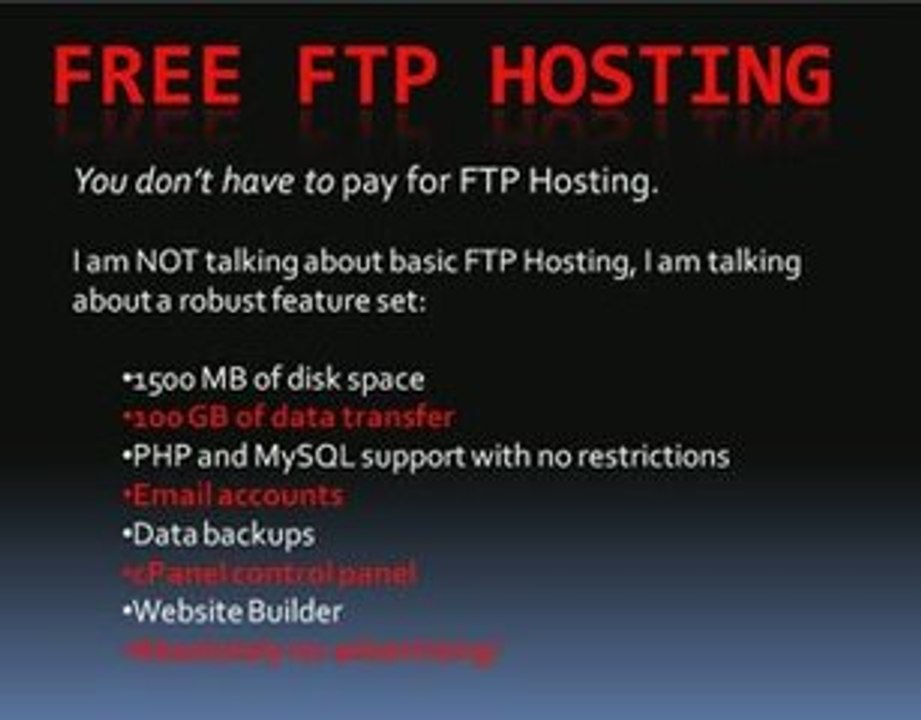 Free FTP Hosting