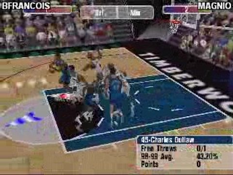 Jeu en Réseau: NBA Courtside 2 - Featuring Kobe Bryant (N64)