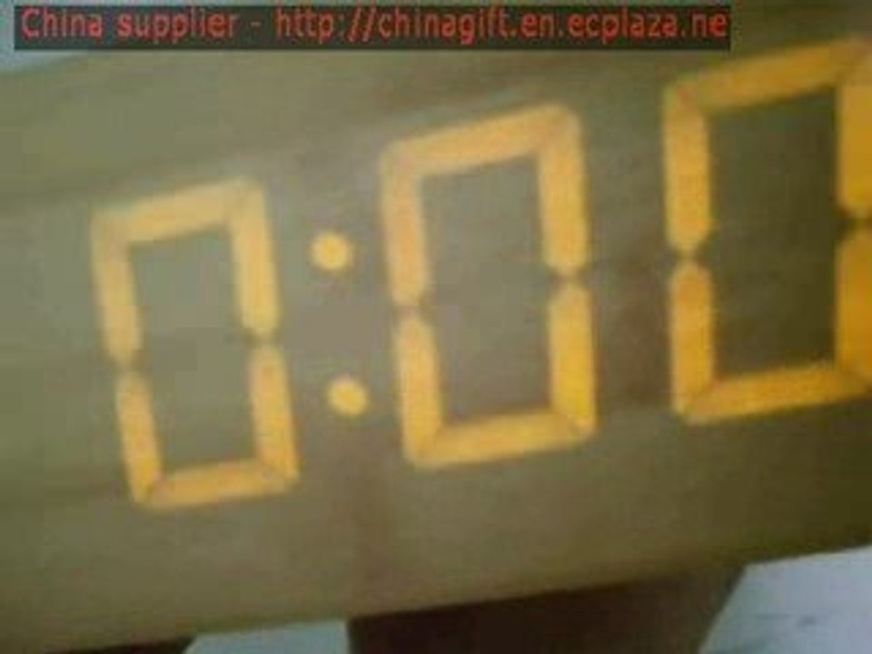 LED wooden clock