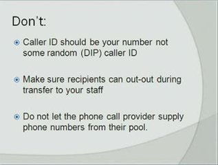 Do's and Don'ts for telemarketing your services and  product