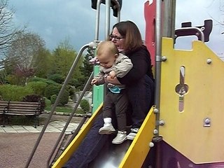tobogan avec maman