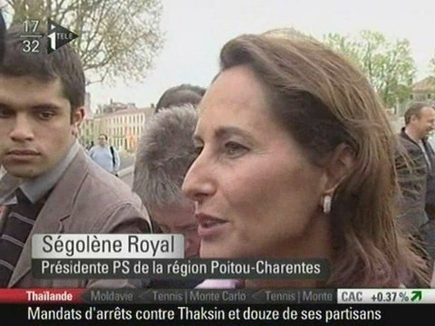 Ségolène Royal réagit à propos d'Heuliez (14/04/2009)