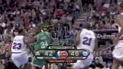 NBA Lou Williams goes behind-the-back to a trailing Thaddeus