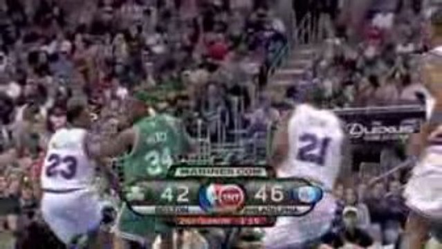 NBA Lou Williams goes behind-the-back to a trailing Thaddeus