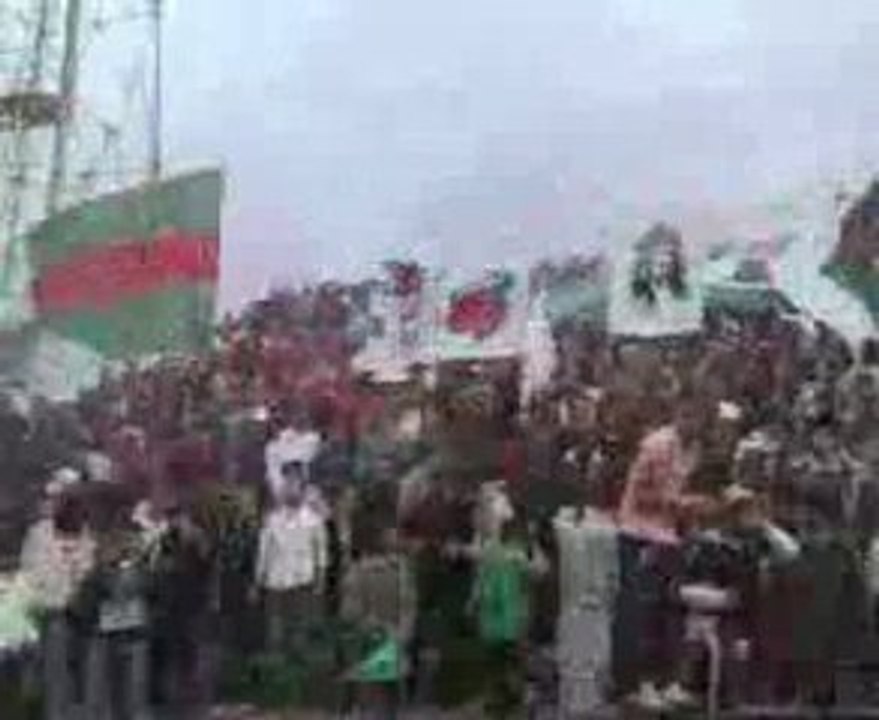 tifo ultras verde leone contre crb