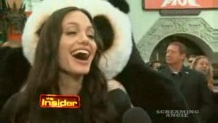 ANGELINA JOLIE* JOLIE'S STARING CONTEST! * KUNG FU PANDA