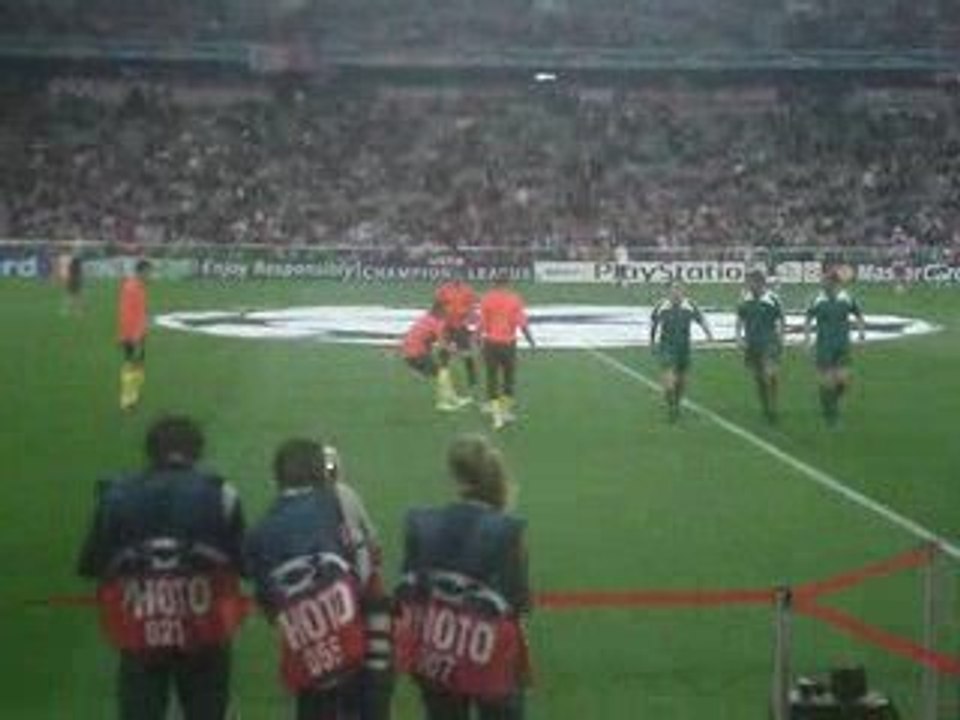 Bayern München - Barcelone 14/04/09 1/4 Finale échauffement