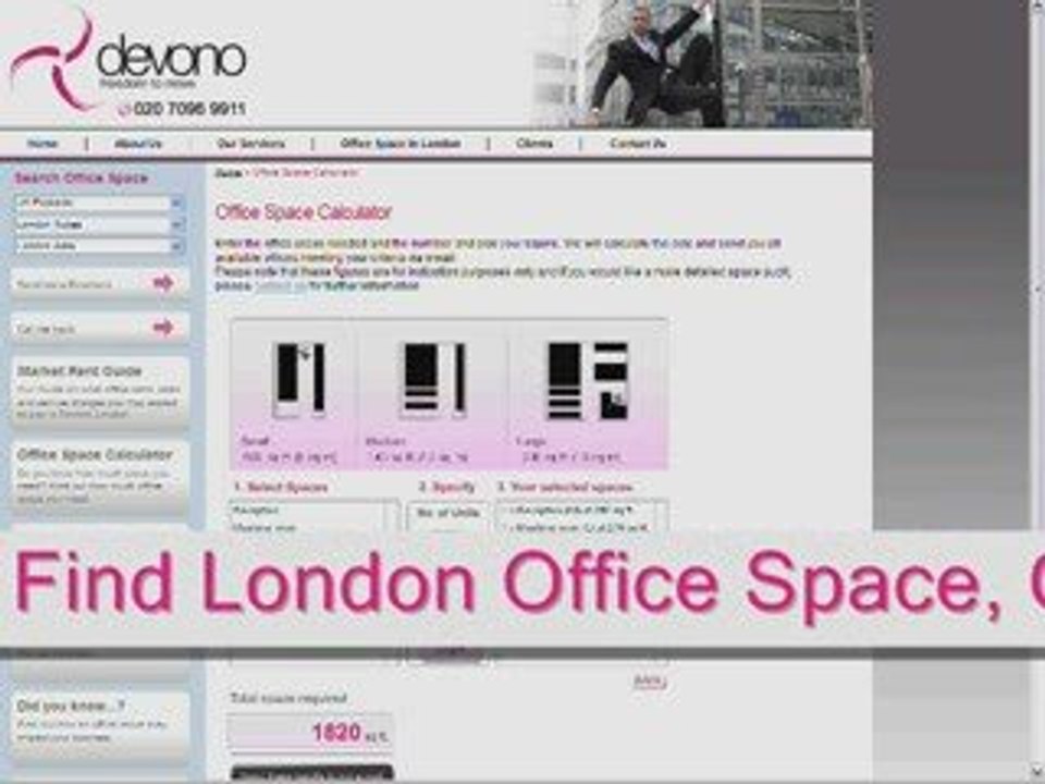 Office Space Calculator | Commercial Property London -Devono