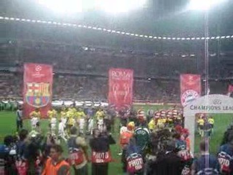 Bayern München - Barcelone 14/04/09 1/4 Finale entrée joueur
