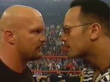 The Rock vs Stone Cold Steve Austin promo WrestleMania WWE