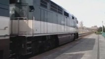 AMTK #516 & a BNSF Grain Train