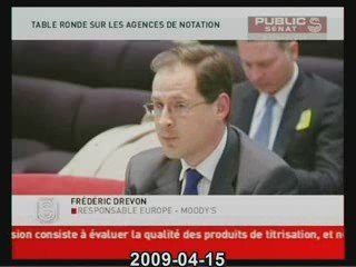 Crise: audition d'agences de notation
