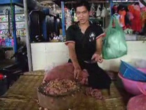 Cambodge 2009 - Psar Leu - Boucherie