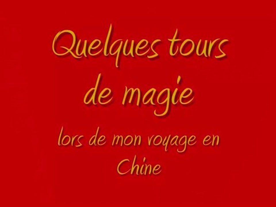 Cartomagie en Chine