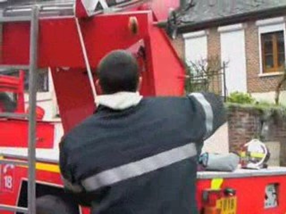 Sains-Richaumont : feu de cheminée rue des Juifs