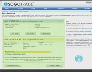 Linking an External Bank Account with SogoTrade