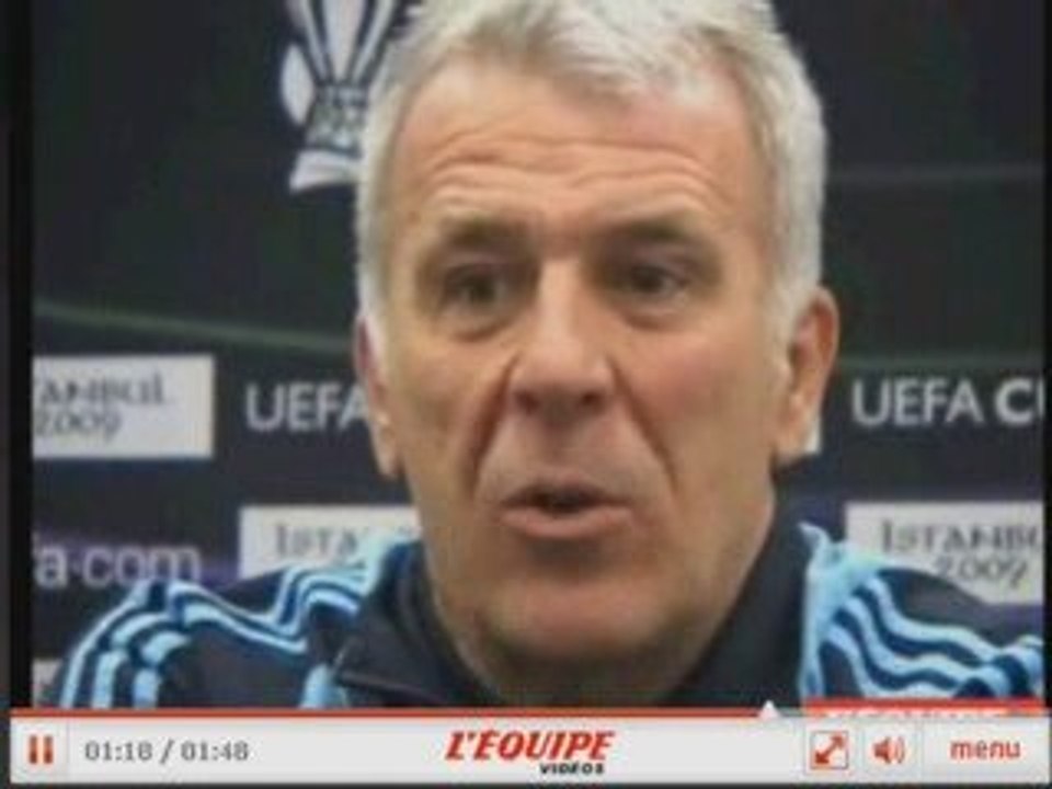 Eric Gerets aprés la défaite de l'OM de l'équipe tv