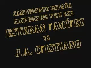 Torneo BlackBull - Esteban Ramirez vs J.A. Cristiano