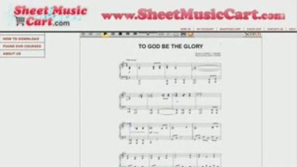 Fanny J. Crosbyt - To God Be The Glory Sheet Music