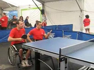 Tennis Table Handisport - La démo de C.Durand et M.Thomas