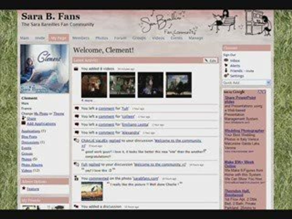 Sara Bareilles Fan Community ! NEW !! Join now.