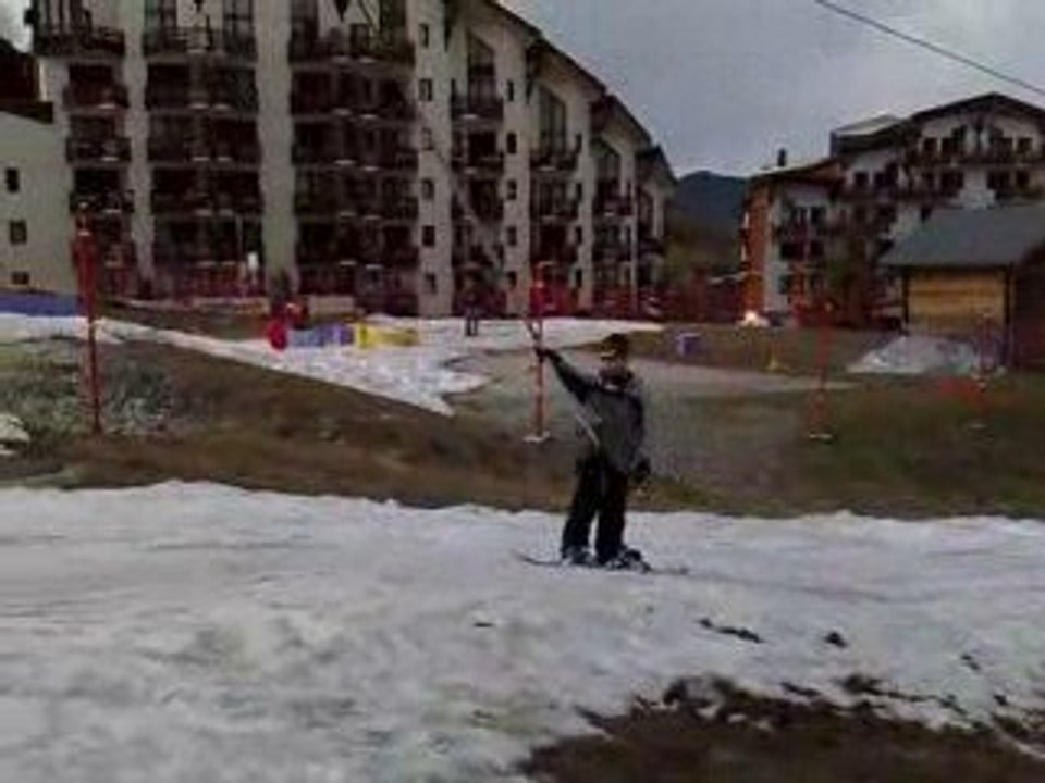 snowboard Théo téléski