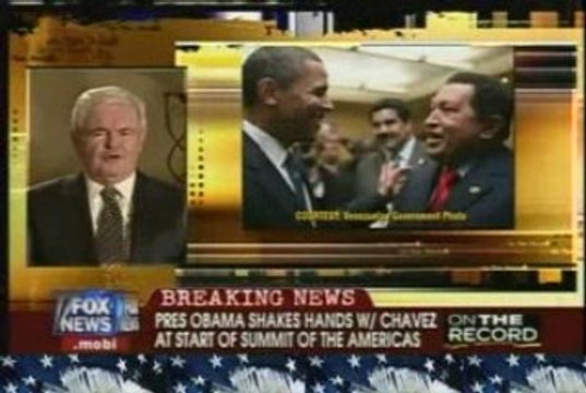 President Obama meets Hugo Chavez in FOX news