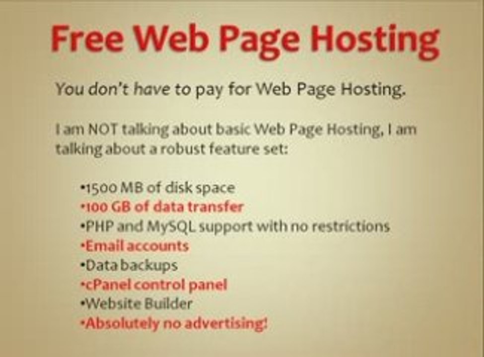 Free Web Page Hosting