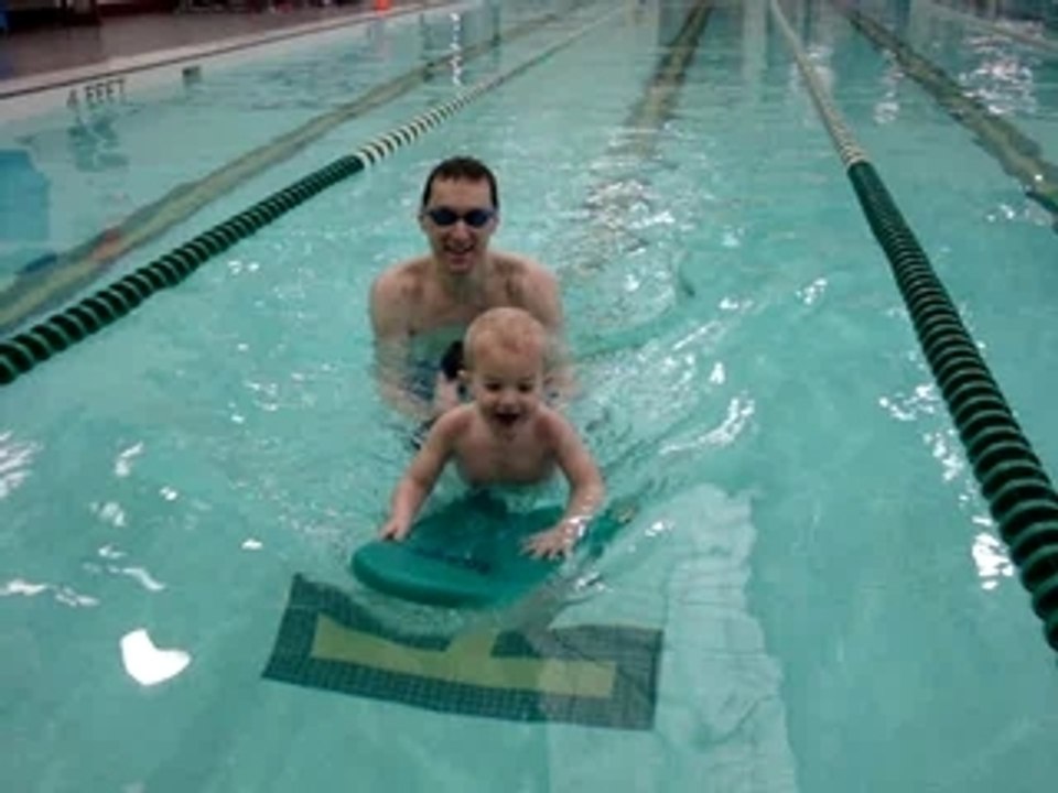 Swimming with Daddy - April 09