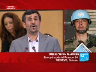 Ahmadinejad Accident à Durban II Geneve 2009