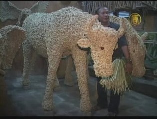 Indonesian Man Makes Art from Grass