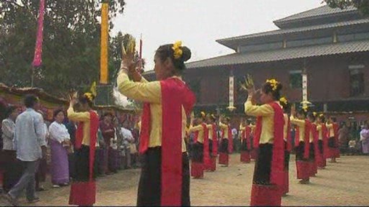 Pólnocna Tajlandia Pai Początek Buddyjskiego Nowego Roku