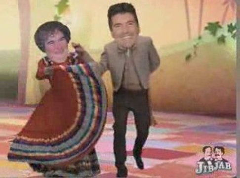 Susan Boyle and Simon Cowell in our Cinco De Mayo Dance!