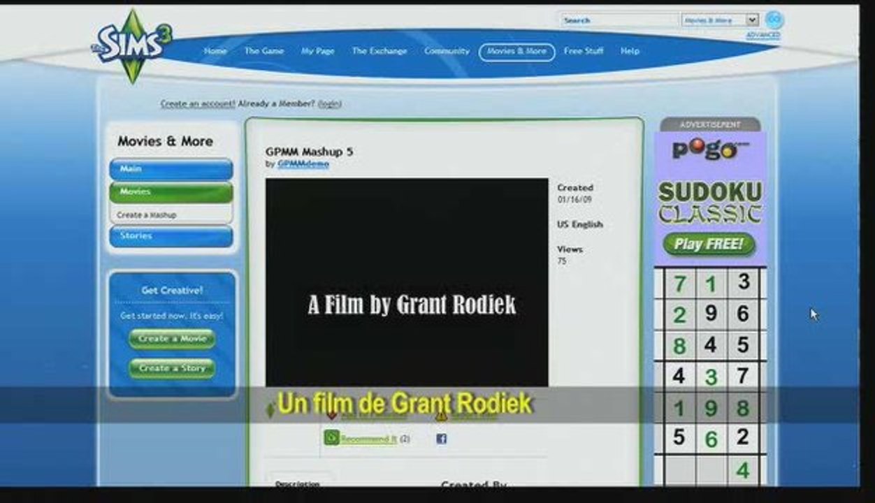 Les Sims 3 - outil d'édition vidéo