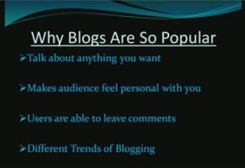 Why Blogs Are Popular