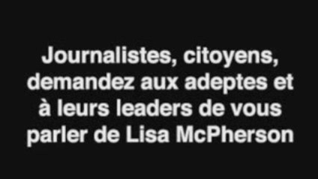 Message à la presse et à Lefebvre