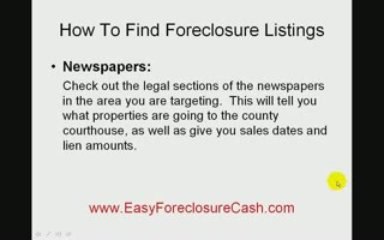 How To Find Foreclosure Listings